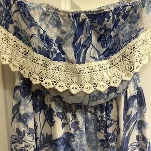 Dynamite | Dresses | Blue Floral Dynamite Maxi Dress | Poshmark